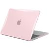 EooCoo Cover Compatibile con MacBook Air M5 M4 M3 M2 13,6 Pollici 2026 2025 2024 2022 A3449 A3240 A3113 A2681 con Touch ID, Custodia Rigide in Plastica Protection Mac Air 13 Liscia - Cristallo Rosa