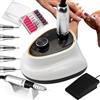 GASHIO® Fresa per unghie in gel | Nail Drill 65 W | Lima elettrica | Manicure Pedicure Set elettrico | Fresa per unghie con cavo | Fresa per unghie con pedale | Macchina per unghie | 35,000 giri/min