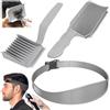 Rairsky Pettine Tagliacapelli, Pettine di Posizionamento Curvo, Pettine Capelli per Sfumature Capelli Uomo, Pettini per Dissolvenza Barbiere con per Acconciature da Uomo Pettine da Parrucchiere Portatile