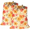 Maishijie Confezione da 2 sacchetti di tela di cotone resistenti per bucato, altamente resistenti, per vestiti sporchi, con cordino con chiusura a cavo (Autunno)