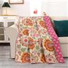 Qucover Copriletto Singolo con Motivo Girasole, Copriletto Trapuntino in Cotone, Trapunta per Bambini 150x200 cm