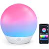 Aigostar Mesh- Lampada da Comodino Smart, Controllo dei Colori a strati Bluetooth Lampada Tavolo Compatibile con Alexa, Dimmerabile RGB CCT, per camera da letto soggiorno