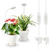 SANSI Lampada per Coltivazione da Interno, Spettro Completo con Clip per Piante, Lampada LED per Coltivazione con 4 Luminosità, Timer 3/6/12ore per Piante Piccole, Bianco 10W 2 confezione