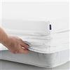 Sleepwise Premium - Lenzuolo Con Angoli, Coprimaterasso, 100% Microfibra Di Pile, Materassi Alti Fino A 30 cm, Öko-Tex, Senza Sostanze Nocive, Adatto Ad Allergici, Bianco, 90-100x200cm