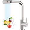 APPASO Rubinetto da cucina High Rduck, rubinetto da cucina cascata con 4 tipi di getto