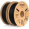 ELEGOO Filamento PLA+ 1.75mm Nero 2KG, Filamento PLA Plus per Stampante 3D, Precisione Dimensionale +/- 0.02mm, Filamento per La Maggior Parte delle Stampanti 3D