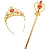 Ciao- Set Gioielli Principessa (coroncina e scettro), Oro/Rosso, Colore, 20542