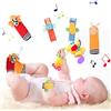 Vicloon Baby Rattle, 4 Pezzi Neonato Sonagli Calzini da Polso a Sonaglio per Bambini, Neonato Sonagli Calzini in Cottone, Baby Rattle Toy Neonato per Neonati 0-6 Mesi (Insetto)