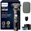 Philips Rasoio Serie 9000 Prestige, rasoio elettrico a secco e umido, nero opaco, sistema di rasatura Lift&Cut, tecnologia SkinIQ, regolabarba, base per pulizia, custodia (modello SP9840/31)