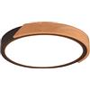 RL LIVE YOUR LIGHT Reality, Plafoniera, Jano incl. 1 x LED,SMD,20,0 Watt,3000 K,2400 Lm. Legno naturale, colore del legno, corpo: plastica, nero opaco Ø:31,5 cm, altezza: 3,5 cm