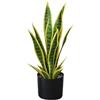 Zstar Sansevieria, pianta artificiale di serpente in vaso, 50 cm, pianta tropicale, grande decorazione per casa, soggiorno, camera da letto, ufficio, giardino, giallo