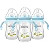 Oberni Anticolica biberon 270 ml/9 oz con valvola AirFree per neonati a partire dai 12 mesi in su, peso biberon con manici, colore blu / confezione da 3