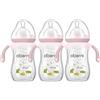 Oberni Anticolica biberon 270 ml/9oz con valvola AirFree per neonati a partire dai 12 mesi in su, peso biberon con manici, colore rosa