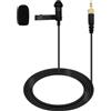 SPTSSWET Microfono Lavalier per trasmettitore wireless Sennheiser a condensatore omnidirezionale microfono cablato 3,5 mm TRS risvolto per lezioni live streaming YouTube 1,5 m nero (1)