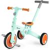 HyperMotion Triciclo Passeggino 5 in 1 Per Bambini 18 Mesi-4 Anni - Bici Senza Pedali Con Maniglione Regolabile, Pieghevole E Trasformabile Da Triciclo a Mini Bicicletta, Menta