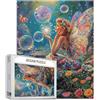Tucocoo Bellissimi Puzzle di fata per adulti, 1000 pezzi, fantasia, bolle, fiori, enormi ali, puzzle fai da te per la decorazione della casa, per la famiglia, perfetto