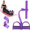 Flintronic Fascia di Resistenza a Pedale, Corda Elastica di Trazione Multifunzione, Corda Elastica con 4 Tubi, Elastico con Pedali, Allenatore Addominali per Vita/Bracci/Gambe/Dimagrante/Allenamento