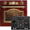 Kaiser EH 6355 RotEm + KCG 6394 Turbo Romb, set da forno elettrico, autark, 79L, forno da incasso, 8 funzioni + piano cottura a gas in vetroceramica da 60 cm, WOK, fornello, propano/naturale