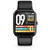 TECHMADE Smartwatch Unisex, Orologio Fitness con Contapassi, Frequenza Cardiaca, Sonno, Sport CON GPS INTEGRATO, per attività in door e out door | Android e iOS (nero)