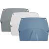 Exacompta - Rif. AUTENTIK, 611303SETD - Set di 3 supporti da parete orizzontali da parete A4, portadocumenti, cestini da parete, dimensioni: 43,6 x 39,6 x 10,2 cm, colori assortiti
