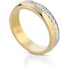 Donipreziosi Coppia Fedine Personalizzabili in Argento 925 placcate oro giallo/bianco bicolore con Incisione Nome e Data - 2 Anelli Fidanzamento Lui e Lei - Fedina Personalizzata Idea Regalo Uomo Donna (Singola)