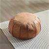 Louis Donné Pouf rotondo non imbottito, super morbido, fatto a mano, decorazione in finto pouf, soluzione per riporre oggetti, poggiapiedi, poggiapiedi, pouf o balcone, ufficio e interni (marrone