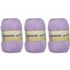 Hanselhome Gomitolo di Cotone Premium 100% Cotone Perfetto per Il Fai da Te e Il Lavoro a Mano (Colore Lilla 100 g, Circa 220 Metri Confezione da 3 Pezzi)