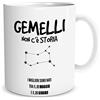 Lol t-shirt Tazza in Ceramica Mug Personalizzata con Segno Zodiacale a Scelta - Oroscopo - Zodiaco - Idea Regalo per Festa della MammaPapà - San Valentino - Compleanno - Anniversario - Natale - Ufficio (Gemelli)