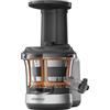 Kenwood KAX720PL, Accessorio Centrifuga Estrattore di Succo Slow Juicer per impastatrice planetaria, dotato di caraffa 400ml, funzione risciacquo, Metallo/Plastica, Grigio Argento