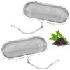 Jinsion 2 Pezzi Infusore Tè, 11 x 4,5 cm Colino per Tisane Acciaio Inossidabile 304,Filtri per Tisane Sfuse,Filtro Tisana Infusione,Filtro per Te Sfuso,Filtro per Tisane pour Fruits à Thé,Herbes Aromatiques