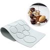 TUKE Stampo in silicone a foglia vuota per amanti del cuore, stampo in silicone 3D, per cioccolatini, caramelle, foglie, zucchero, decorazione per torte, cupcake (O_Circel_30,8 x 13,8 x 0,3 cm)
