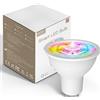 MOES ZigBee Lampadina LED Smart GU10 RGB, 5W Dimmerabile, controllo tramite app comando vocale, funziona con Alexa Google Assistant, 2200-6500K 345lm (richiede Hub ZigBee)