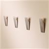 Designfabrik Hamburg Design Amburgo Ganci adesivi forte | Appendi accappatoio bagno | Porta asciugamani bagno adesivo | Appendini bagno e ganci cucina | Design Moderno | 4 Pezzi | Appendi asciugamani bagno grigio argento
