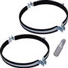 SKIR'CO (2 pezzi) Staffe per tubi con rivestimenti in gomma per tubi da 180 mm, morsetti per tubi, supporti per tubi per montaggio a parete e soffitto
