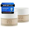 mellow NOIR Glow Mask 2 x 50 ml, crema da notte quotidiana, riduce i pori visibili e arrossamenti, per una pelle più uniforme, effetto istantaneo, vegano, cosmetici naturali certificati