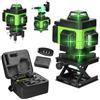 Kouamor Livello laser a 16 linee, livello laser autolivellante 360 ° x 4 gradi verdi, macchina di livellamento laser, 4D 3° livellamento, IP54 Anti-Polvere Tank High Accuracy Rotante Laser Cantier con 2
