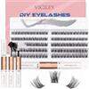 Viciley VICILEY Kit Laminazione Ciglia 120 Pezzi Ciglia Finte Con Colla Ciglia Finte Pinzette Extension Ciglia Ciglia Finte Ciuffetti Ciglia Finte Naturali C D Curl 10-16mm - V01