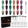 Nicedeco 6 Flaconi di Smalto Cat Eye Semipermanente per Unghie Colori Kit 8ML Smalto magneticp per Unghie Lampada UV LED Soak Off Gel Nail Polish Set 43