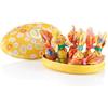 Venchi - Lattina a Forma di Uovo con 7 Ovetti di Cioccolato, Gusti Assortiti con Pistacchi, Mandorle e Nocciola Piemonte IGP, Senza Glutine, 77 gr, Collezione Pasqua, Idea Regalo