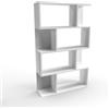 Mama Store Libreria Divisorio Modulare Versatile Minimal 4 RIPIANI - BIANCO ARTICO 70 x 115 x 20