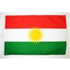 AZ FLAG - Bandiera Kurdistan - 150 x 90 cm - Bandiera Kurd 100% poliestere con occhielli in ottone incorporati - 110 g - Colori vivaci