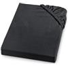 sleepling Comfort lenzuolo con angoli in morbida flanella realizzato in Germania in 100% cotone per materassi fino a 23 cm di altezza, con bordo elastico perimetrale, 200 x 200, antracite