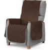 TEXTIL-HOME Textilhome Copripoltrona Relax CIRCUS Trapuntata Reversibile 55 cm Marrone