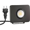 ledscom.de Faretto da giardino a LED WEGA per esterni, IP44, spina, nero, 29,6 W, 2361lm, bianco caldo