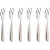 Kuppels 2294OWBS01AN6 Set di forchette da Dolce, Acciaio Inox, Bianco