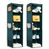 BrilliantJo Set di 2 Organizer Armadio, Portattuto da Appendere con 5 Scomparti con 6 Tasche Laterali a Rete per Vestiti, con 2 Ganci Organizzatore Armadio da 30 x 30 x 108 cm Verde