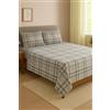 Corredocasa Completo Letto Lenzuola in Pile Coral Soffice Caldo Top QUALITA' Made in Italy- Set Sotto Sopra e Federe Fantasia Super Extra Morbido per un Caldo Inverno - Matrimoniale, Grigio Geometrico