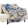Generic Coperta da gnomo natalizia, coperta da gnomo - Coperta decorativa per gnomo in flanella - Coperte natalizie per divano, divano, camera da letto, soggiorno, coperte da gnomo blu per interni