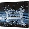 Concept Crystal Tagliere in VETRO temperato - Proteggi-piano di lavoro e spianatoia - Copri-piano cottura - pezzo UNICO (60x52cm) o DUE pezzi (30x52cm ognuno); D02 Serie Acqua: Acqua 19
