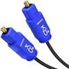 KabelDirekt - Cavo TOSLINK Slim, Cavo Audio Ottico - 15 m - Fibra Ottica per Soundbar, Sottile 2mm (S/PDIF Digitale, Sistema Stereo/Amplificatore, Home Cinema, XBO/PS)